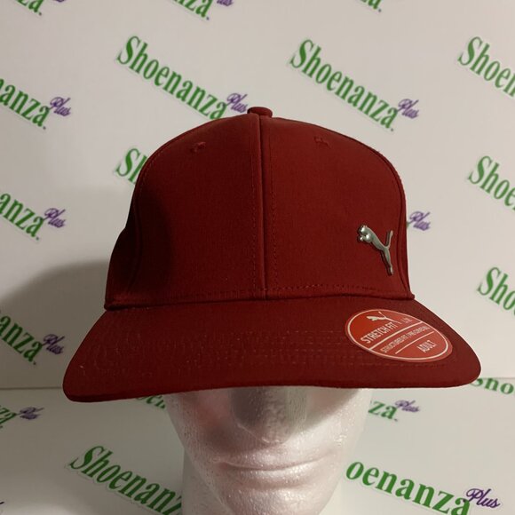 PUMA Hat Evercat Alloy Stretch Structured Fit Baseball Pre-Curved Cap Red L/XL - Picture 1 of 7
